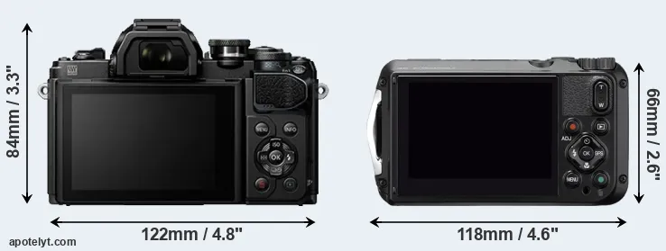 Comparison E-M10 III or WG-6 rear