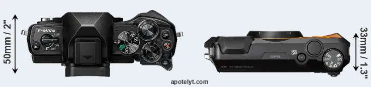 Compare E-M10 III versus WG-6 top