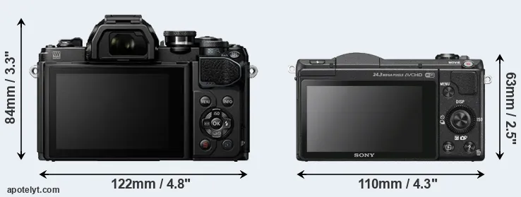 Comparison E-M10 III or A5100 rear