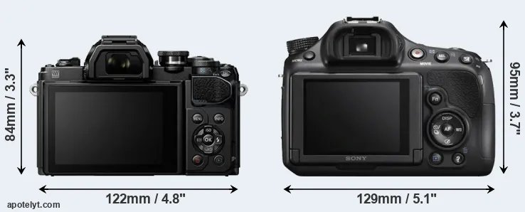 Comparison E-M10 III or A58 rear