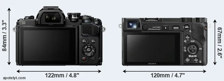 Comparison E-M10 III or A6000 rear