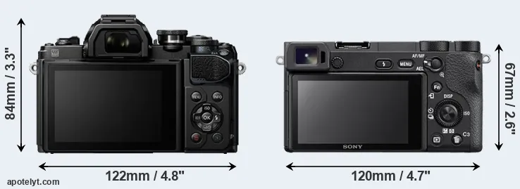Comparison E-M10 III or A6500 rear