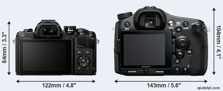 Comparison E-M10 III or A77 rear