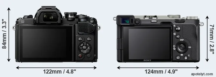 Comparison E-M10 III or A7C rear
