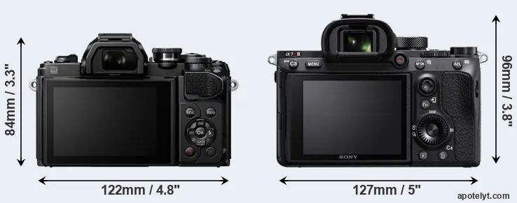 Comparison E-M10 III or A7R III rear