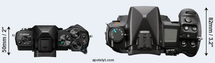 Compare E-M10 III versus A900 top