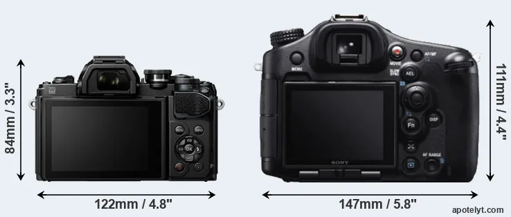 Comparison E-M10 III or A99 rear