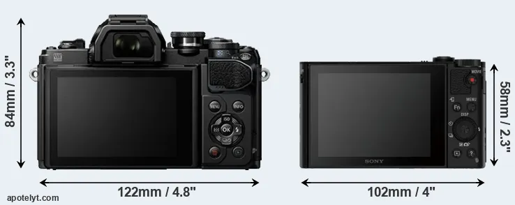 Comparison E-M10 III or HX90V rear