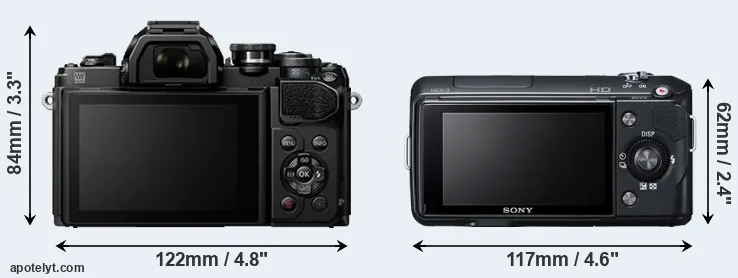 Comparison E-M10 III or NEX-3 rear