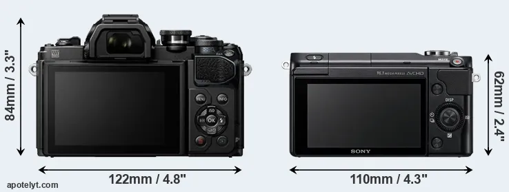 Comparison E-M10 III or NEX-3N rear