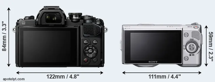 Comparison E-M10 III or NEX-5 rear