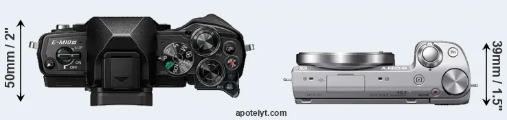 Compare E-M10 III versus NEX-5T top
