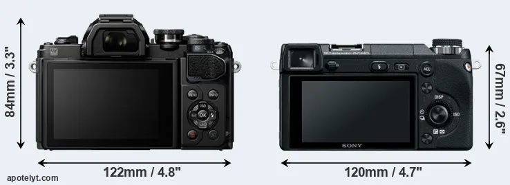 Comparison E-M10 III or NEX-6 rear