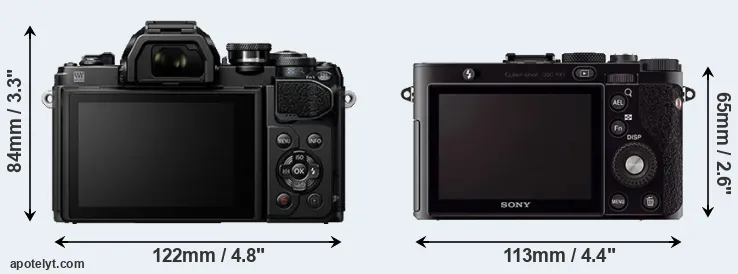 Comparison E-M10 III or RX1 rear