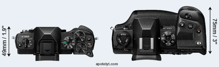 Compare E-M10 IV versus E-M1X top