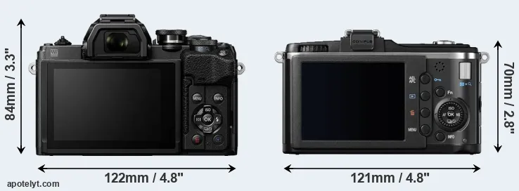 Comparison E-M10 IV or E-P2 rear
