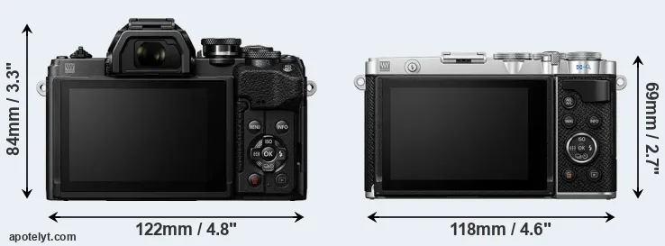 Comparison E-M10 IV or E-P7 rear