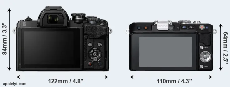 Comparison E-M10 IV or E-PL3 rear