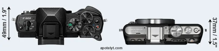 Compare E-M10 IV versus E-PL3 top