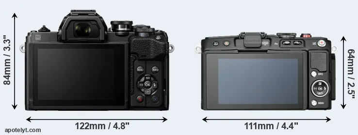 Comparison E-M10 IV or E-PL6 rear
