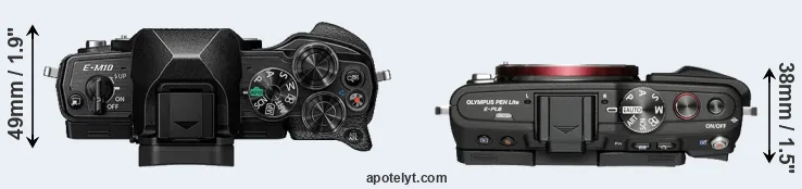 Compare E-M10 IV versus E-PL6 top