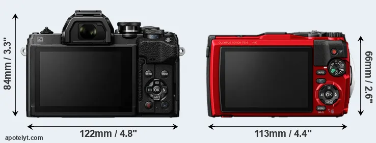 Comparison E-M10 IV or TG-6 rear