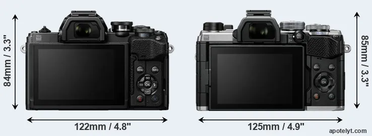 Comparison E-M10 IV or OM-5 rear