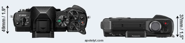 Compare E-M10 IV versus FT7 top