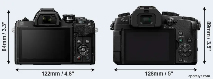 Comparison E-M10 IV or G80 rear