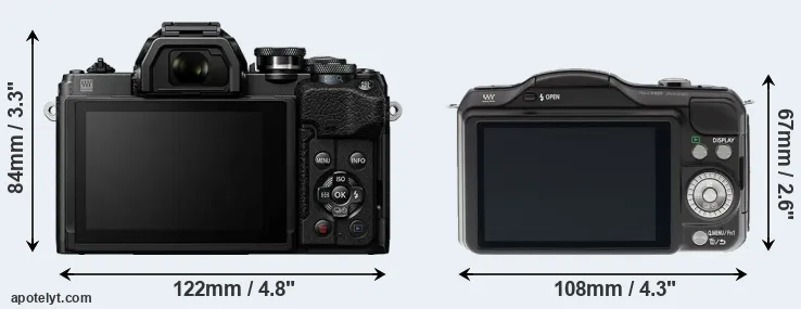 Comparison E-M10 IV or GF5 rear