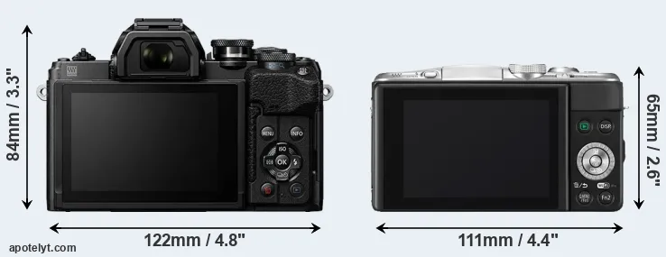 Comparison E-M10 IV or GF6 rear