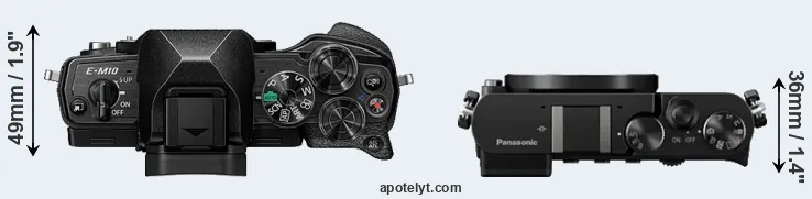 Compare E-M10 IV versus GM5 top