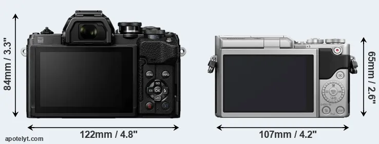 Comparison E-M10 IV or GX850 rear