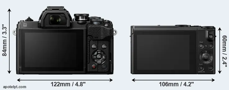 Comparison E-M10 IV or LX10 rear
