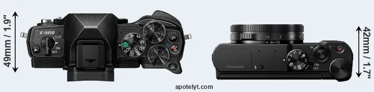Compare E-M10 IV versus LX15 top