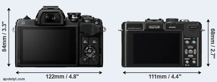 Comparison E-M10 IV or LX7 rear