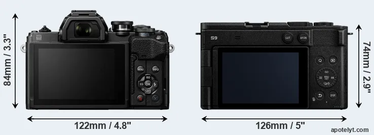 Comparison E-M10 IV or S9 rear