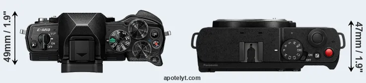Compare E-M10 IV versus S9 top
