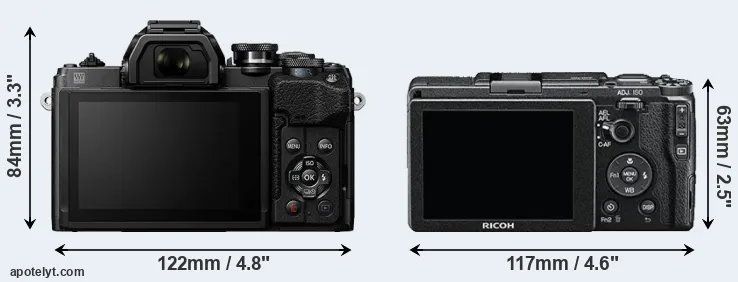 Comparison E-M10 IV or GR II rear