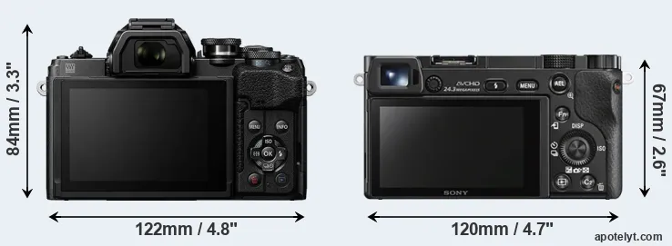 Comparison E-M10 IV or A6000 rear