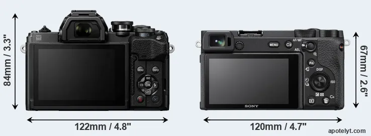 Comparison E-M10 IV or A6600 rear