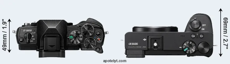 Compare E-M10 IV versus A6600 top