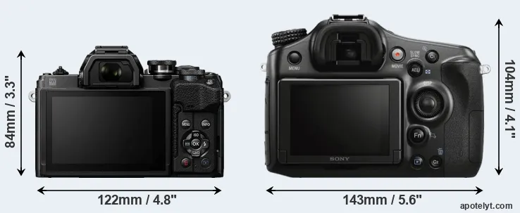 Comparison E-M10 IV or A68 rear