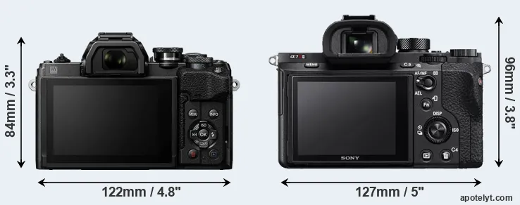Comparison E-M10 IV or A7R II rear
