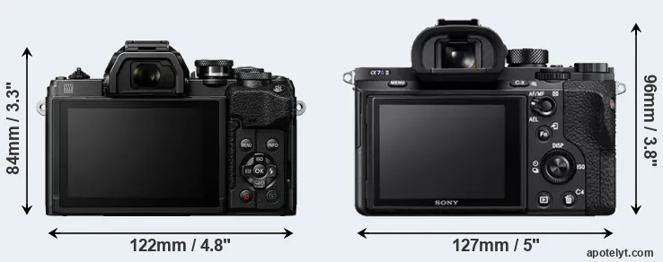 Comparison E-M10 IV or A7S II rear