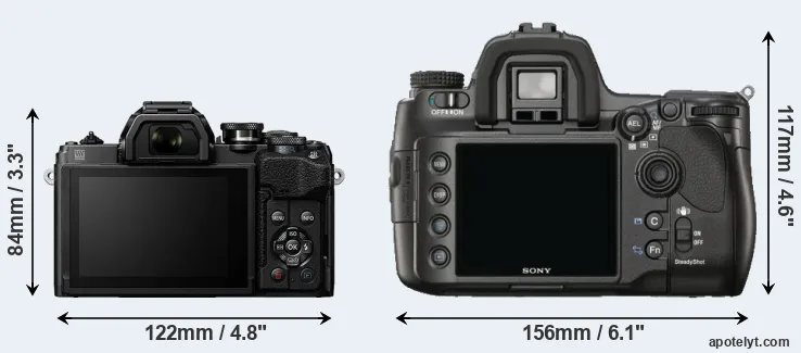 Comparison E-M10 IV or A900 rear