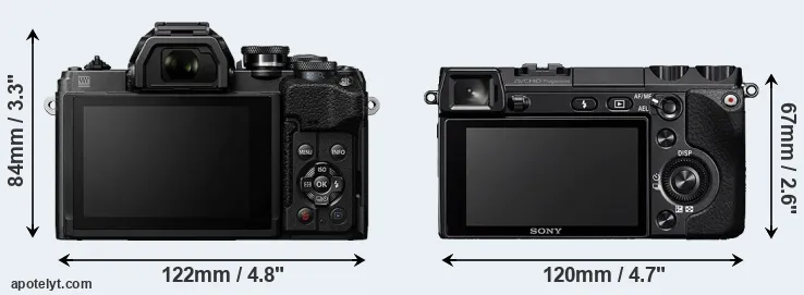 Comparison E-M10 IV or NEX-7 rear