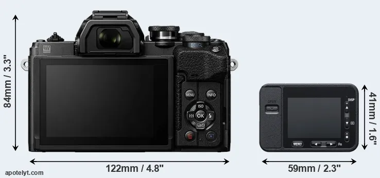 Comparison E-M10 IV or RX0 rear
