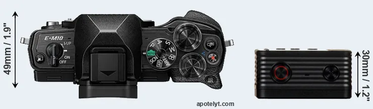 Compare E-M10 IV versus RX0 top