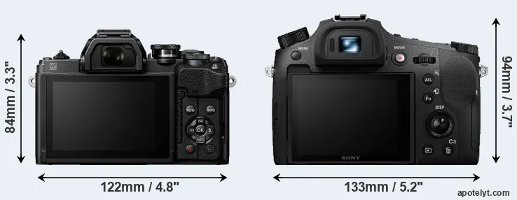 Comparison E-M10 IV or RX10 IV rear
